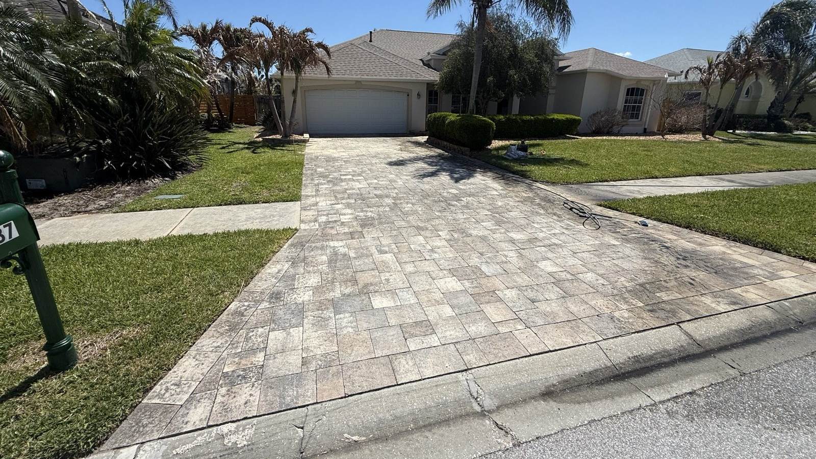 Driveway pavers installed by Groundworks in Brevard County