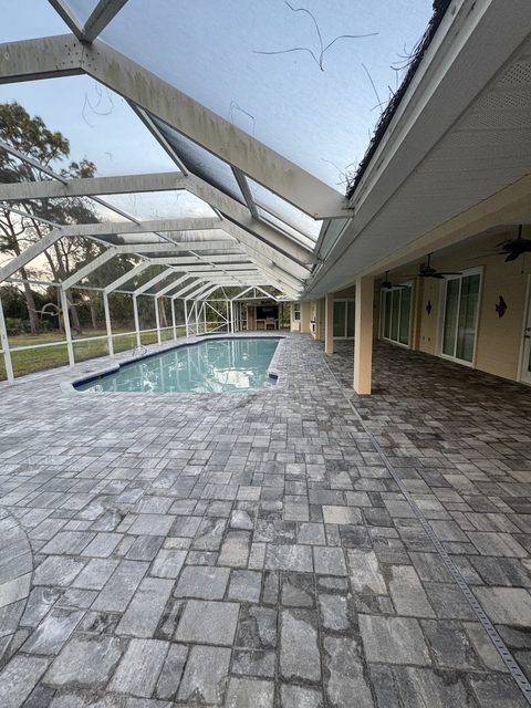 Completed paver and turf installation by Groundworks, Brevard County